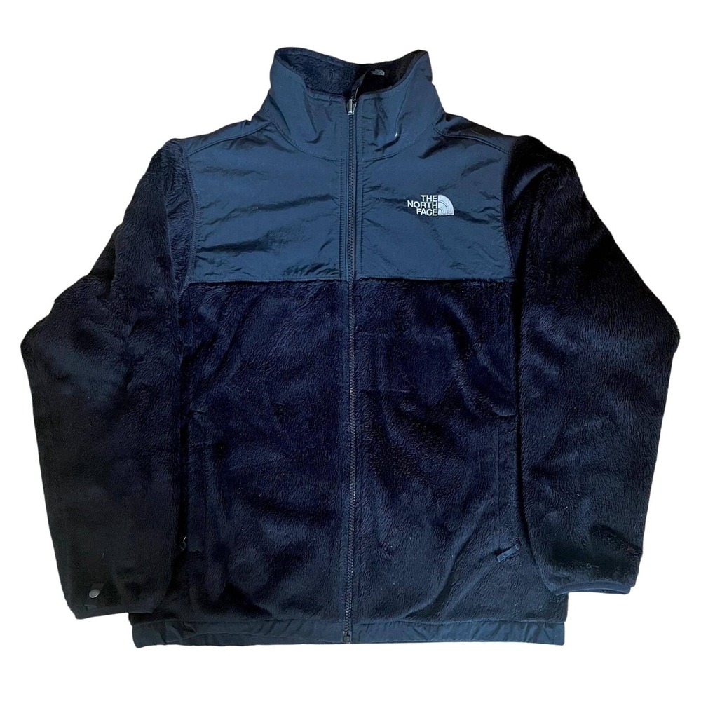 The North Face Girls XL 18 Black Full Zip High Pile Fleece Jacket Denali Cozy
